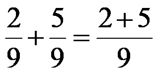 Израчунавање збира два разломка са истим имениоцима