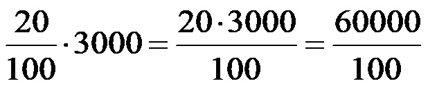 Како израчунати 20 процената од 3000