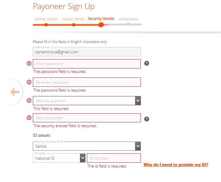 Payoneer Sign Up